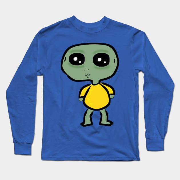 Alien looks confused Long Sleeve T-Shirt by FromBerlinGift